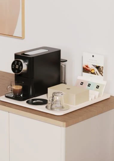 Nespresso Professional Giorno Mini in a compact business coffee setup